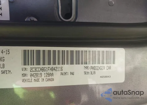 2015 Chrysler 300 300S z USA, uszkodzony, nr VIN 2C3CCABG1FH842116